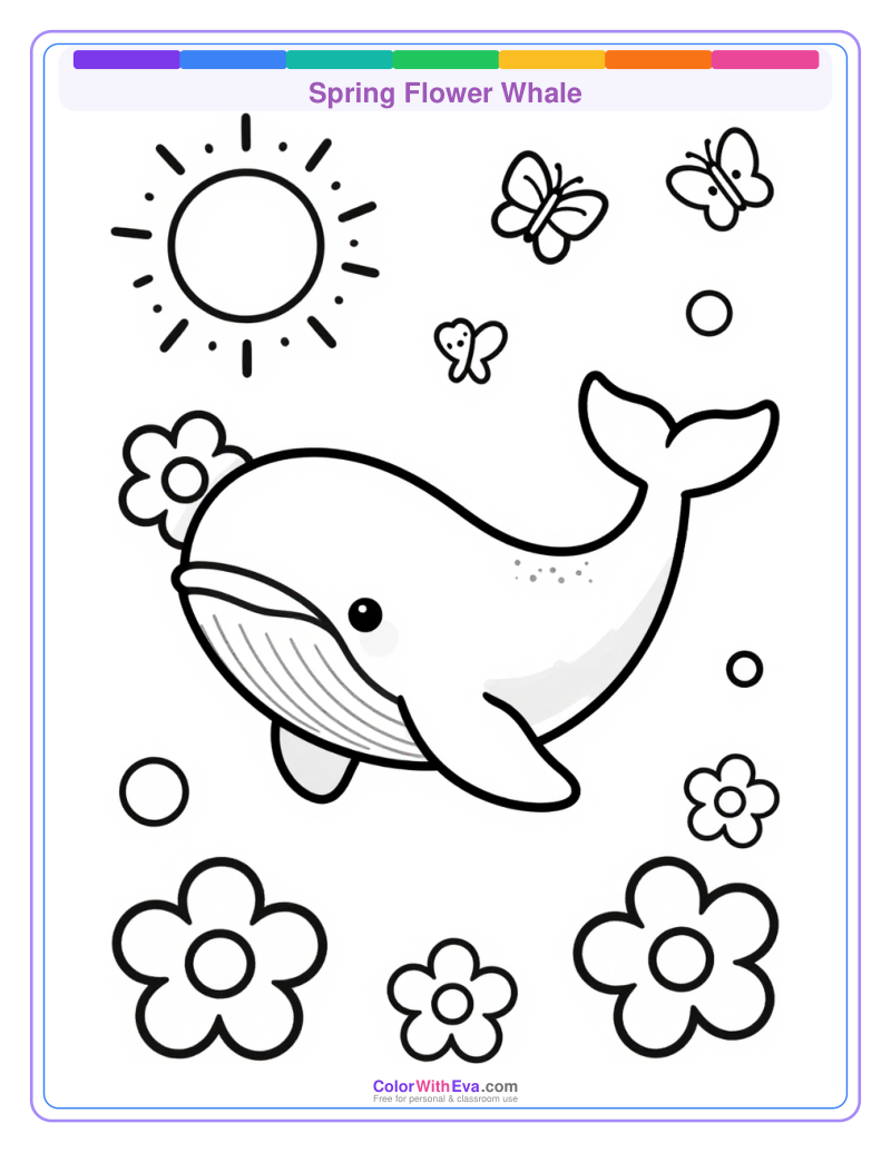 Spring Flower Whale preview