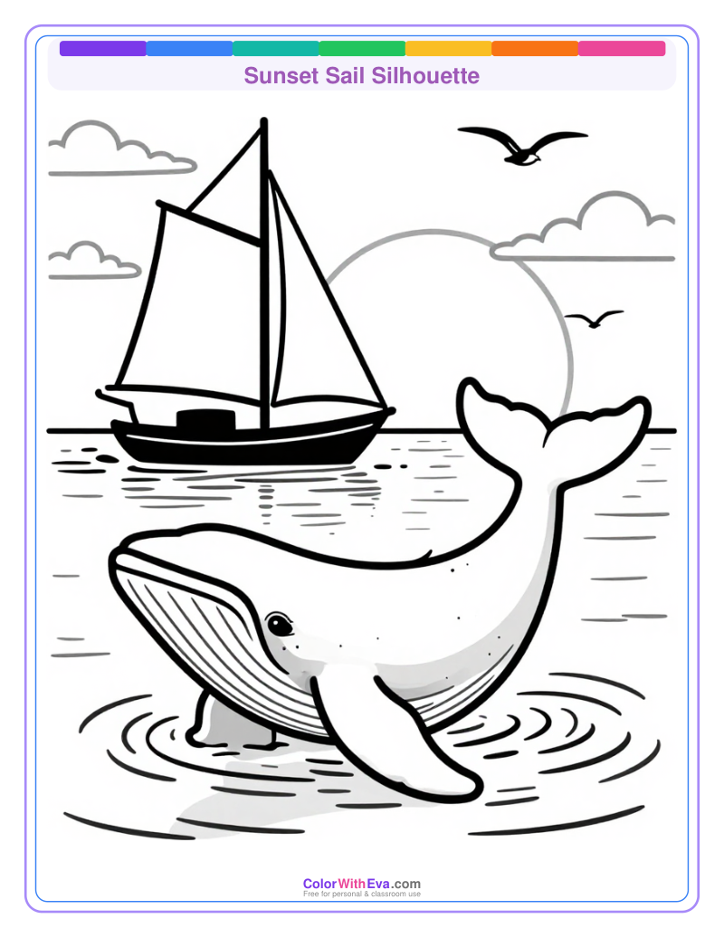 Sunset Sail Silhouette preview