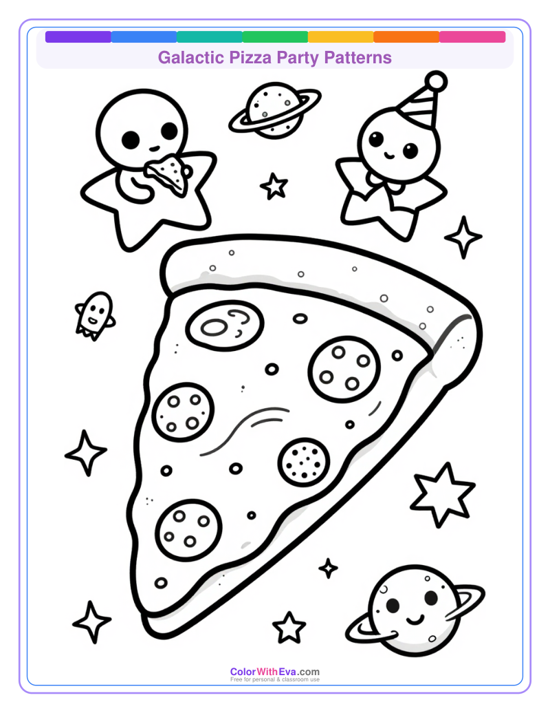 Galactic Pizza Party Patterns thumbnail