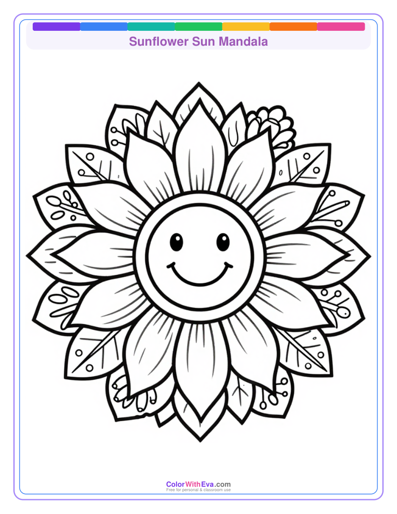 Sunflower Sun Mandala preview