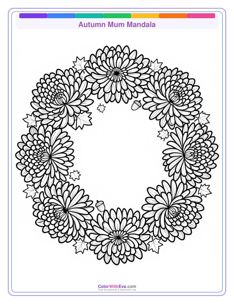 Autumn Mum Mandala preview