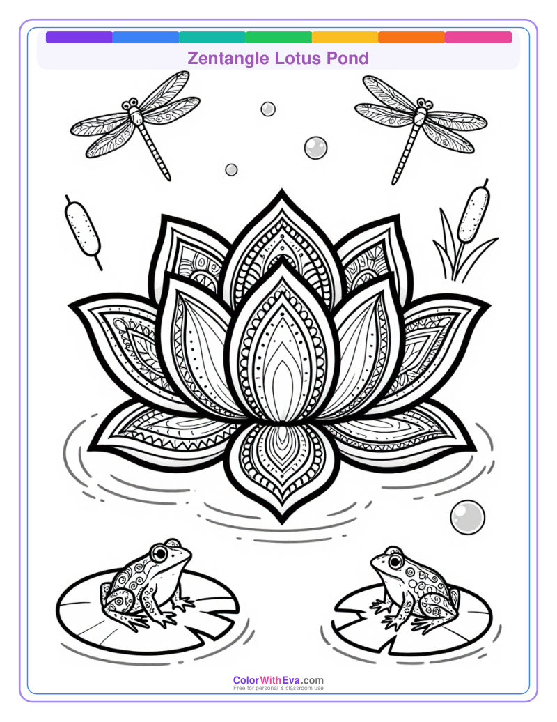 Zentangle Lotus Pond thumbnail
