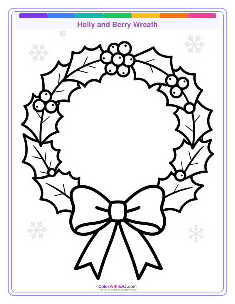 Holly and Berry Wreath preview