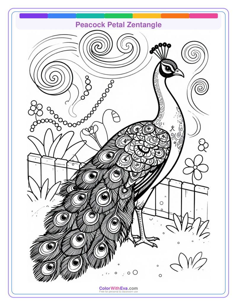 Peacock Petal Zentangle thumbnail
