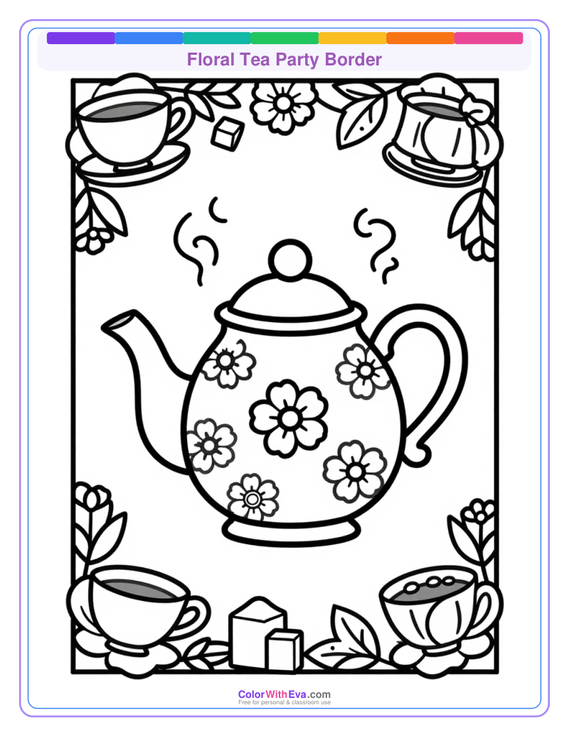 Floral Tea Party Border preview