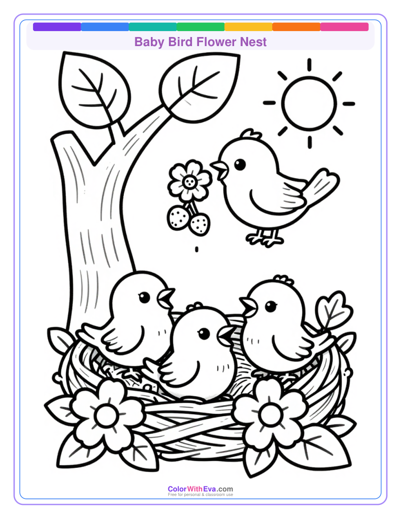Baby Bird Flower Nest thumbnail