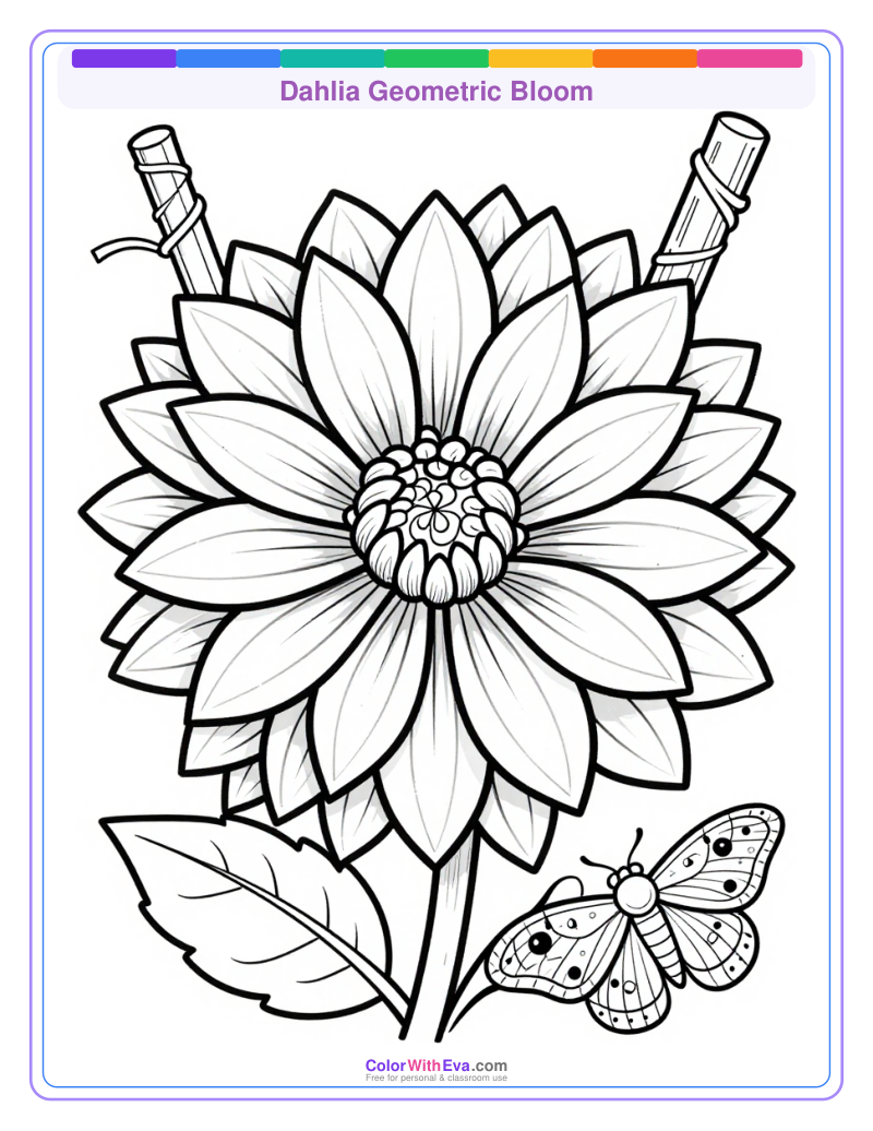Dahlia Geometric Bloom preview