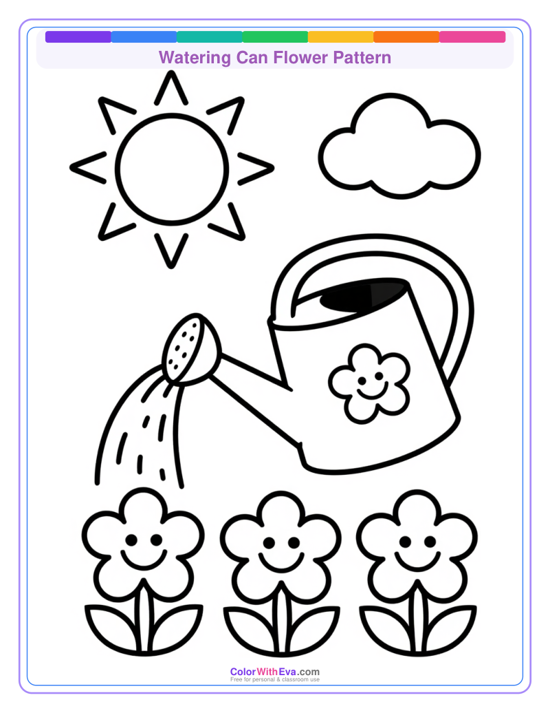 Watering Can Flower Pattern preview