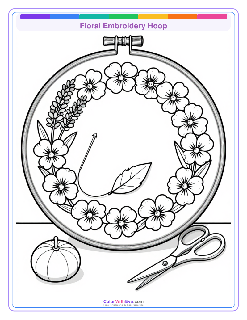 Floral Embroidery Hoop preview
