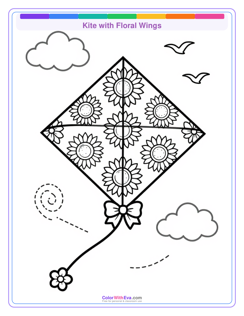 Kite with Floral Wings preview