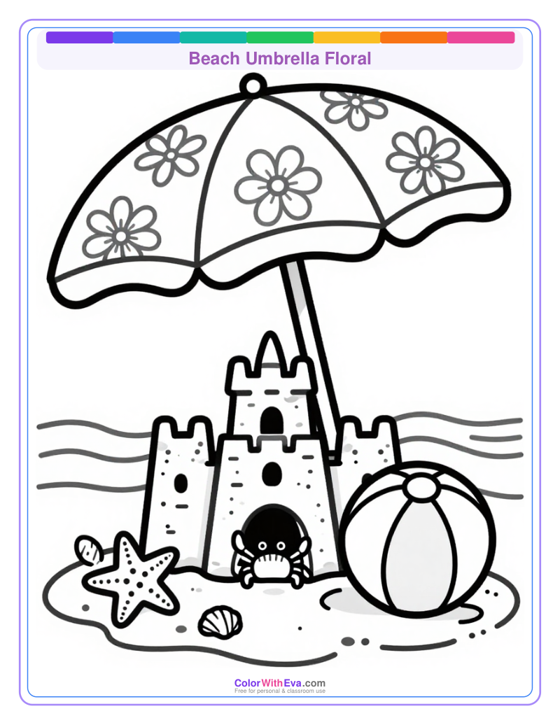 Beach Umbrella Floral preview