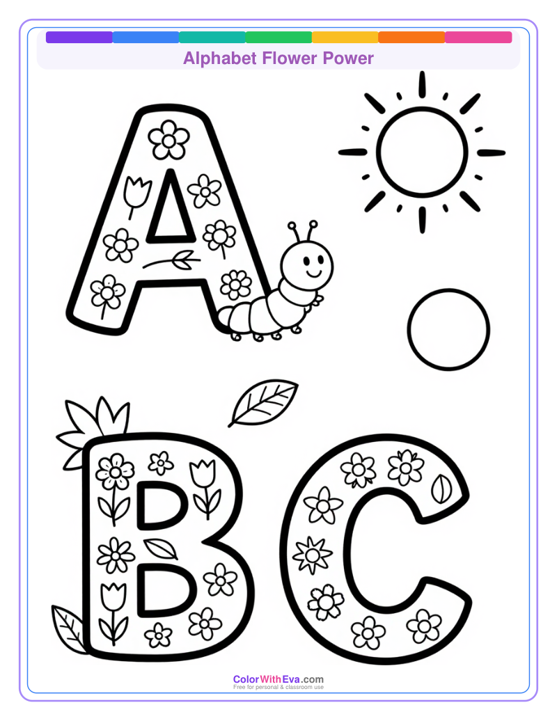 Alphabet Flower Power preview