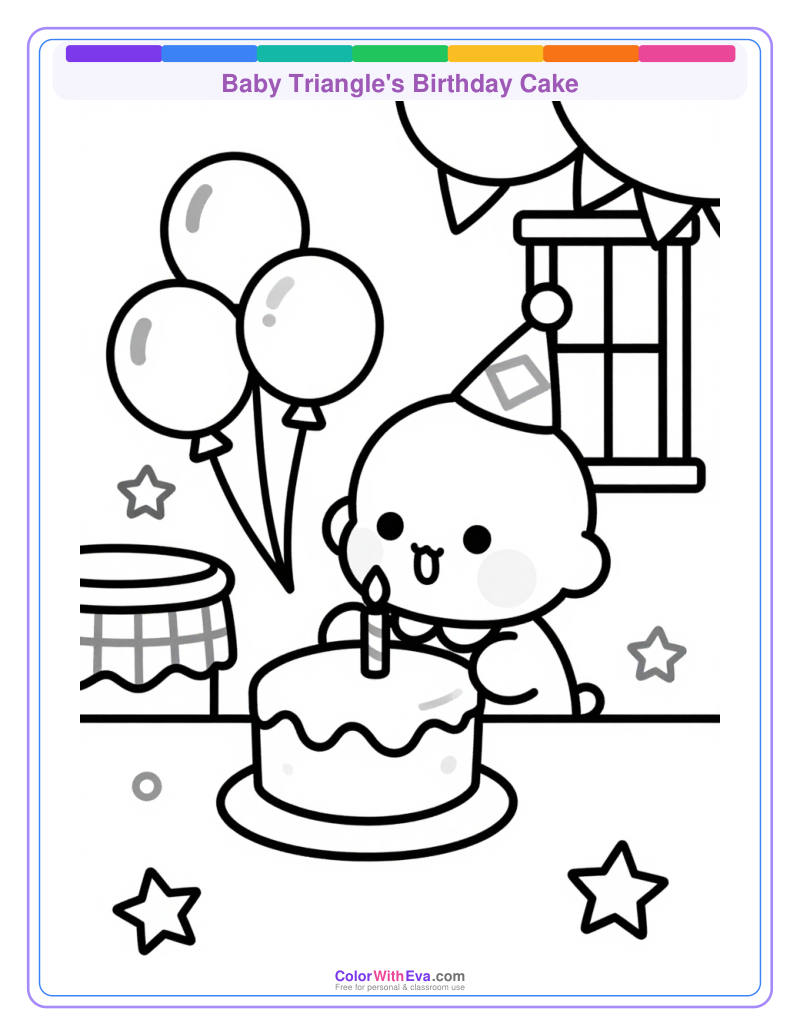 Baby Triangle's Birthday Cake thumbnail