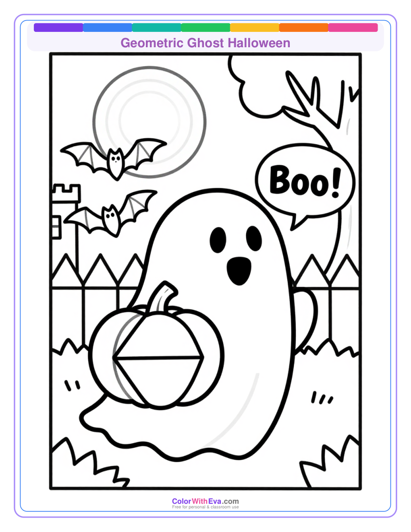Geometric Ghost Halloween thumbnail
