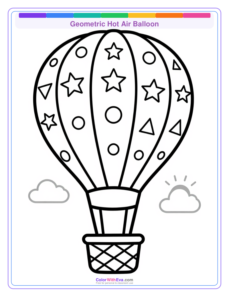 Geometric Hot Air Balloon preview