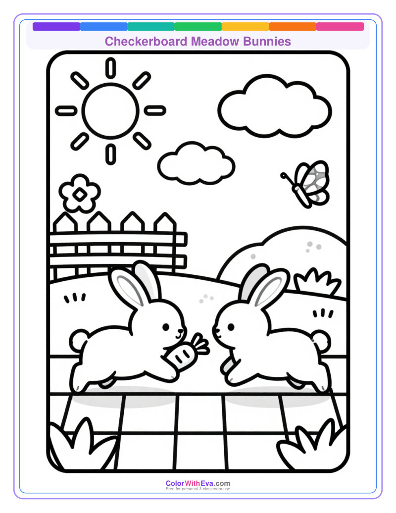 Checkerboard Meadow Bunnies thumbnail