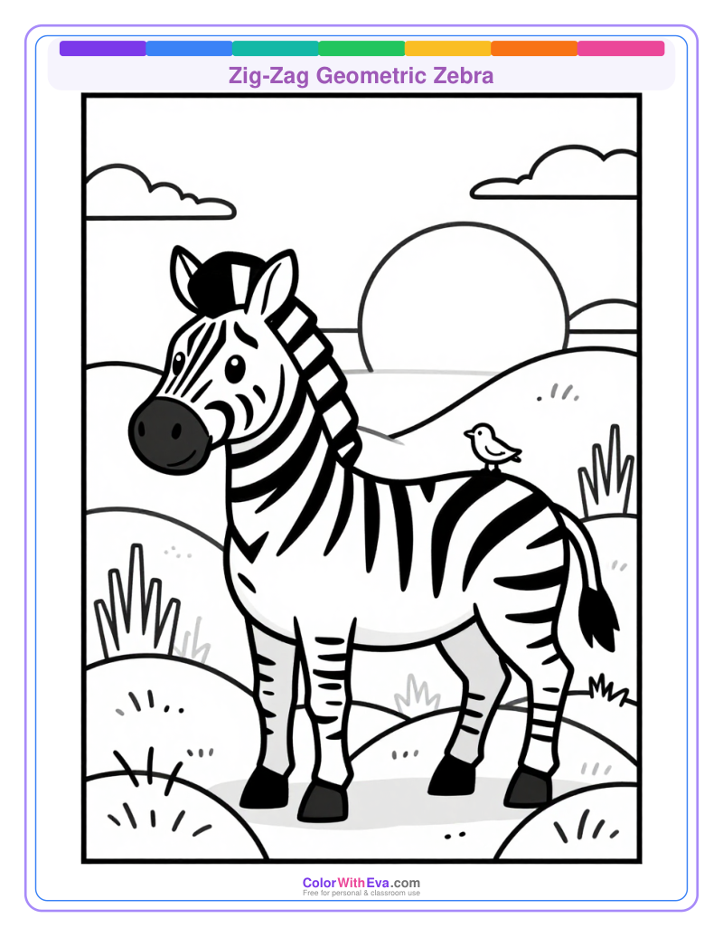 Zig-Zag Geometric Zebra preview