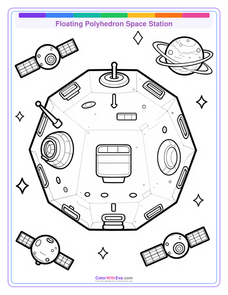 Floating Polyhedron Space Station preview