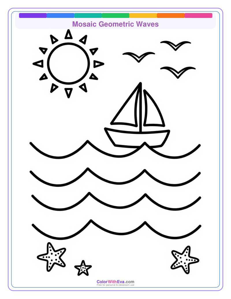 Mosaic Geometric Waves preview