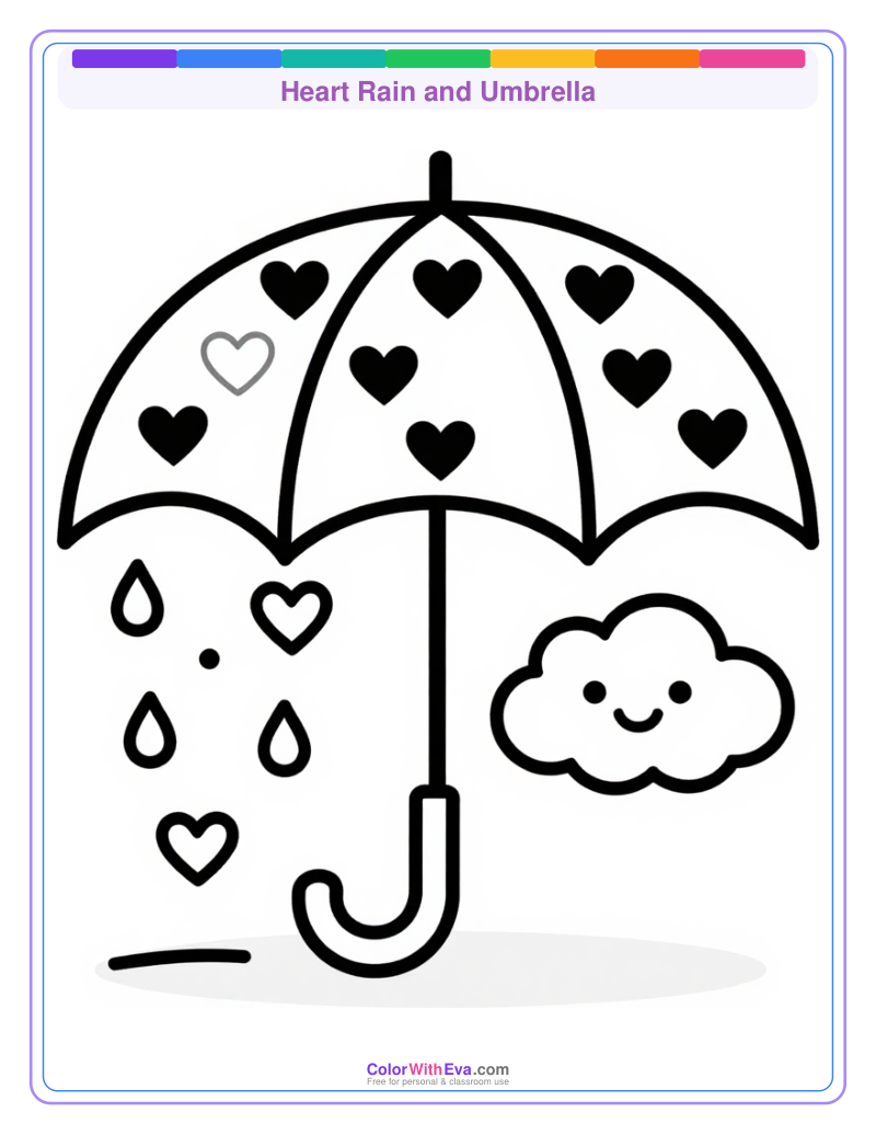 Heart Rain and Umbrella preview