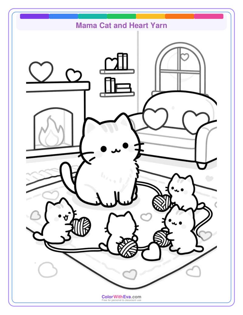 Mama Cat and Heart Yarn thumbnail