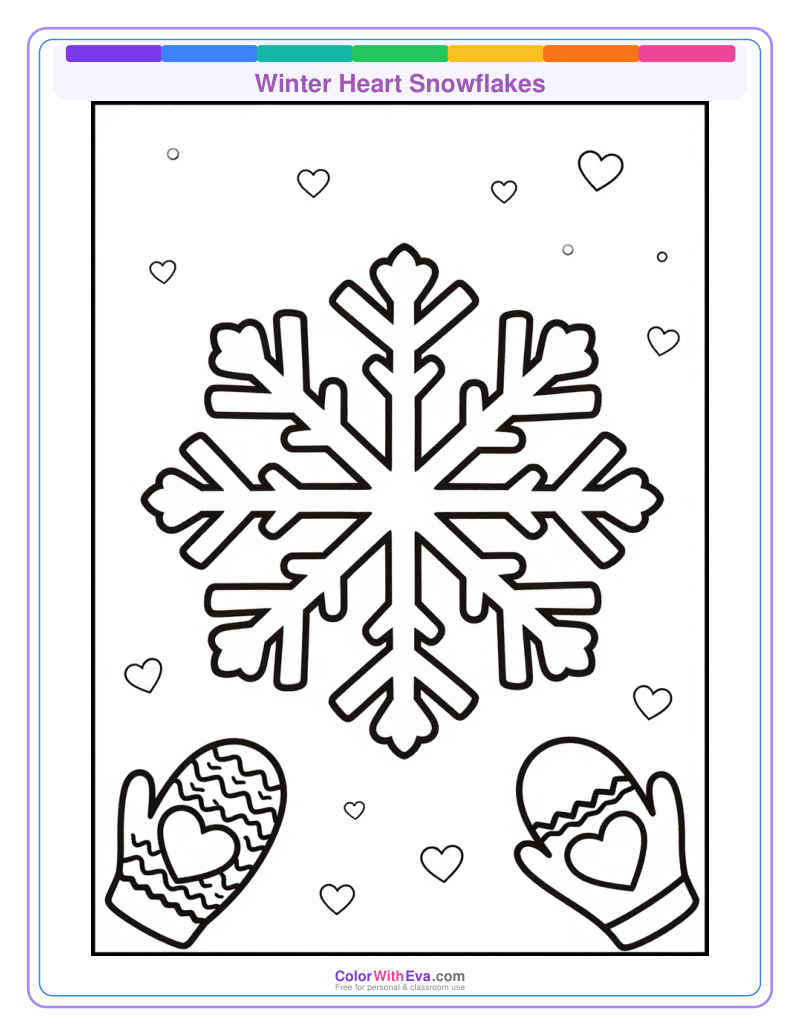 Winter Heart Snowflakes preview