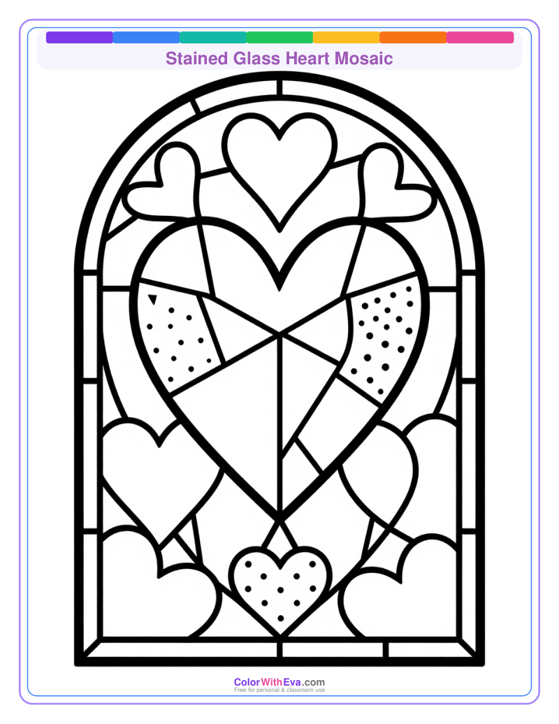 Stained Glass Heart Mosaic preview