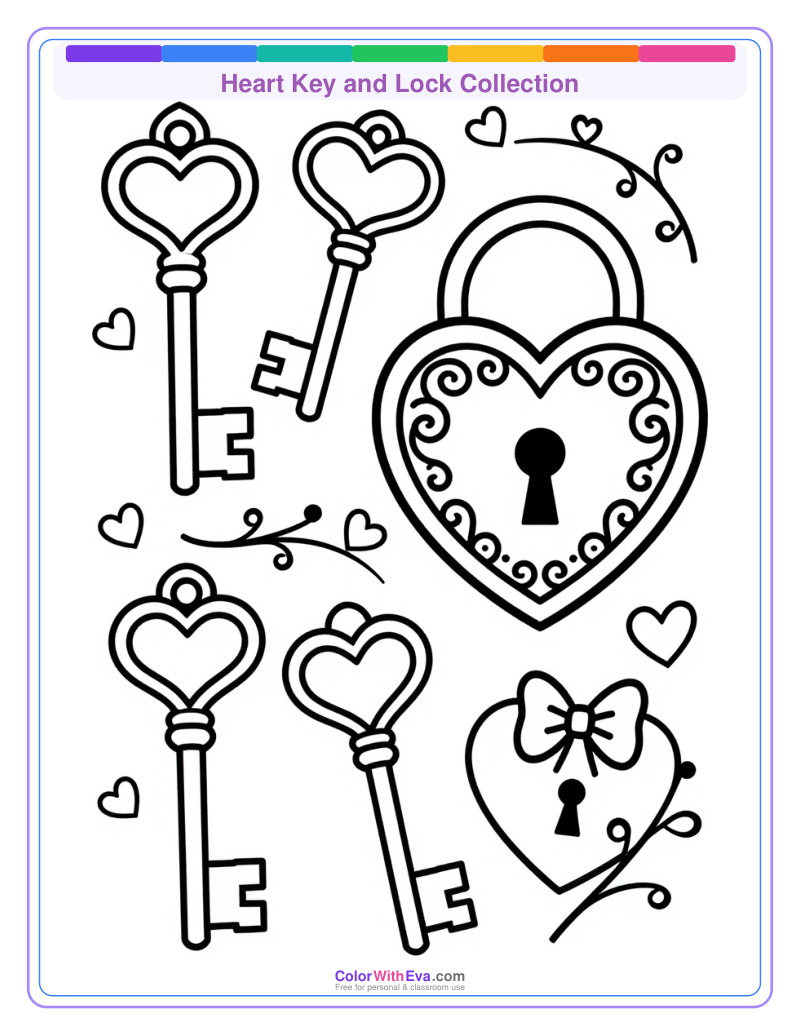 Heart Key and Lock Collection preview