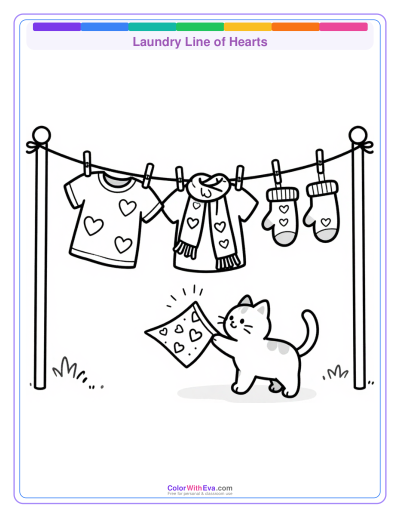 Laundry Line of Hearts preview