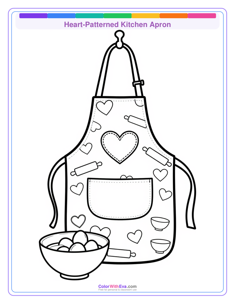 Heart-Patterned Kitchen Apron preview