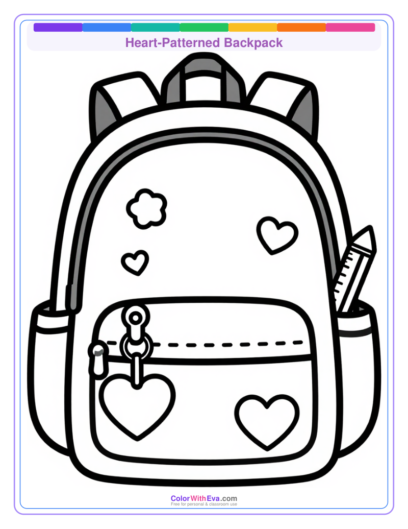 Heart-Patterned Backpack preview