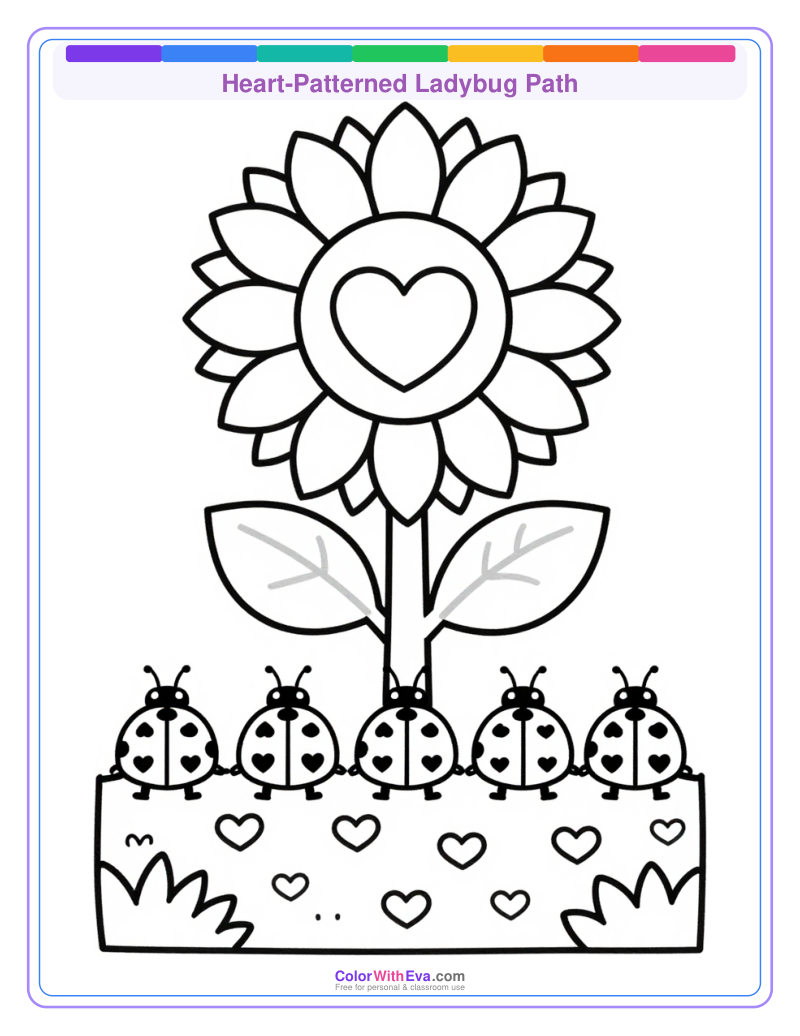 Heart-Patterned Ladybug Path preview