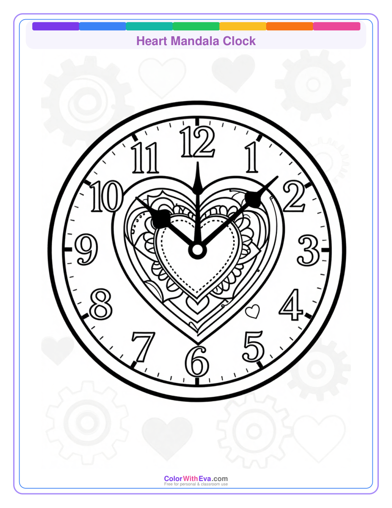 Heart Mandala Clock preview