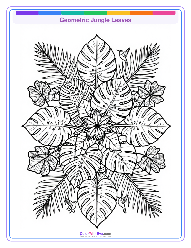 Geometric Jungle Leaves preview