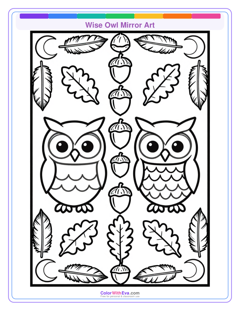 Wise Owl Mirror Art preview