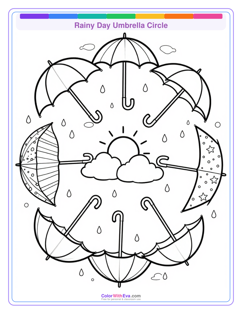 Rainy Day Umbrella Circle preview