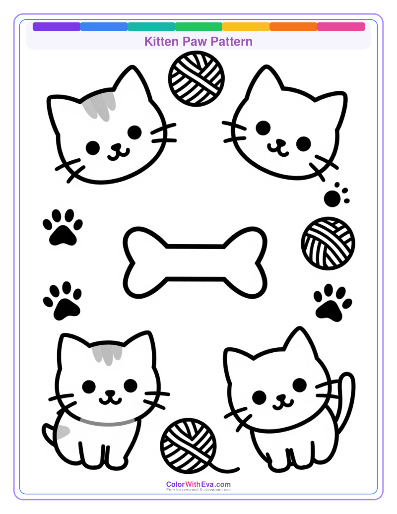 Kitten Paw Pattern preview