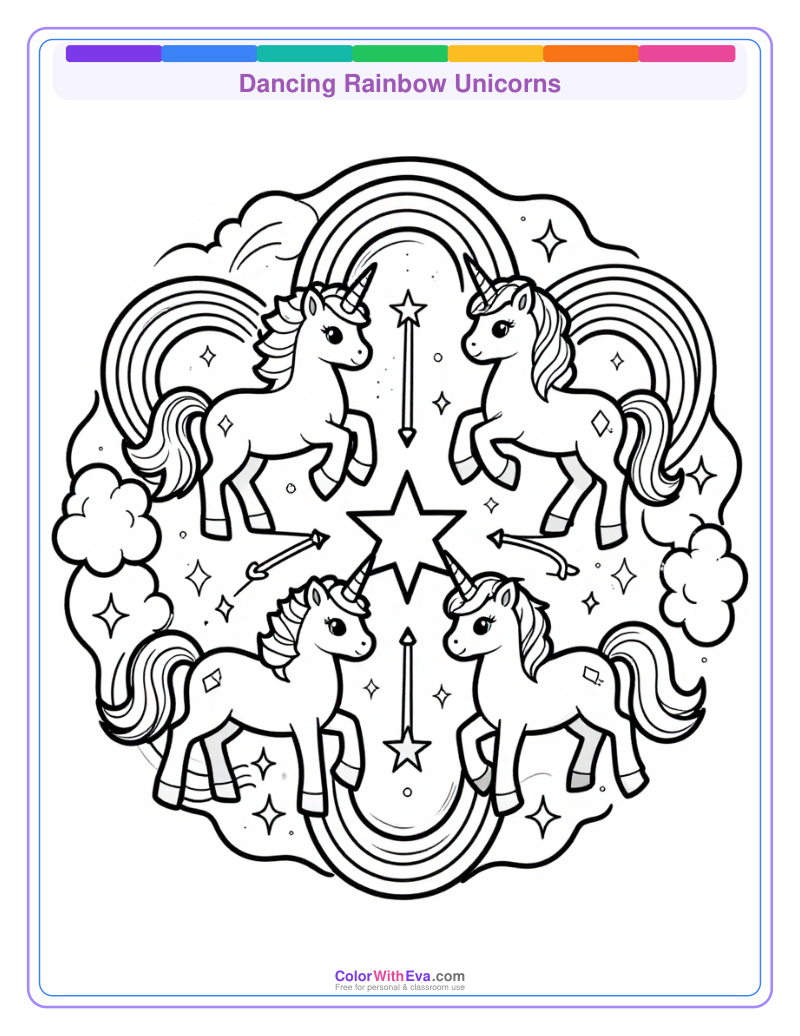 Dancing Rainbow Unicorns preview