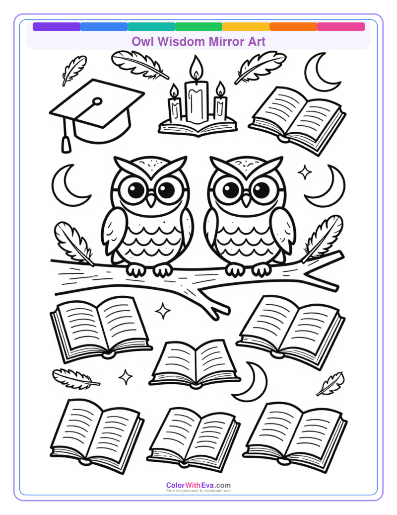 Owl Wisdom Mirror Art thumbnail