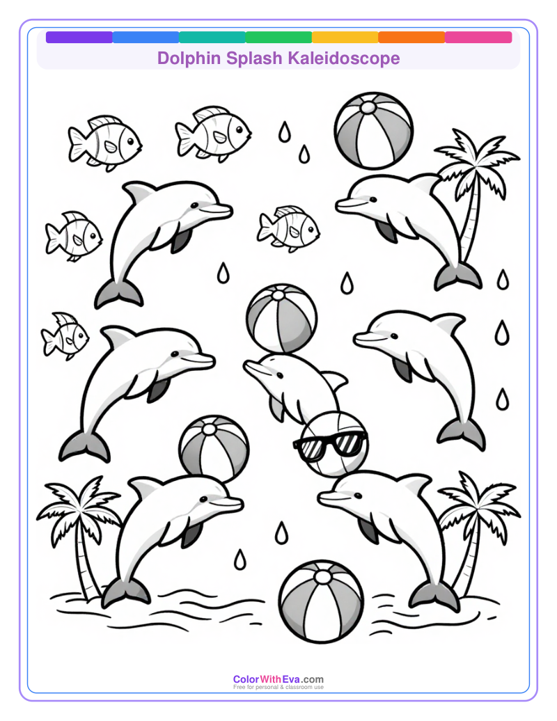 Dolphin Splash Kaleidoscope thumbnail