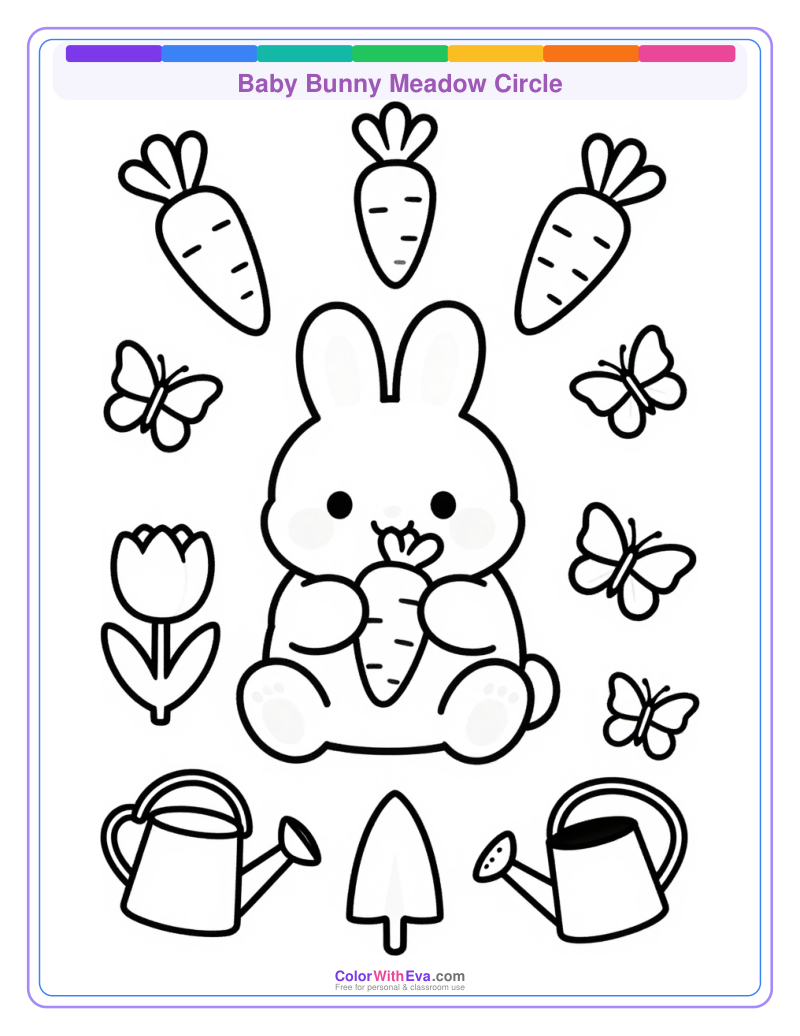 Baby Bunny Meadow Circle thumbnail