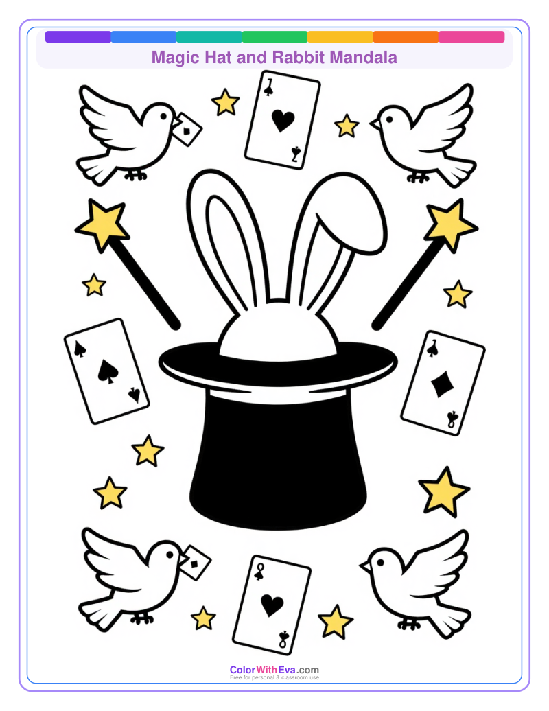 Magic Hat and Rabbit Mandala thumbnail