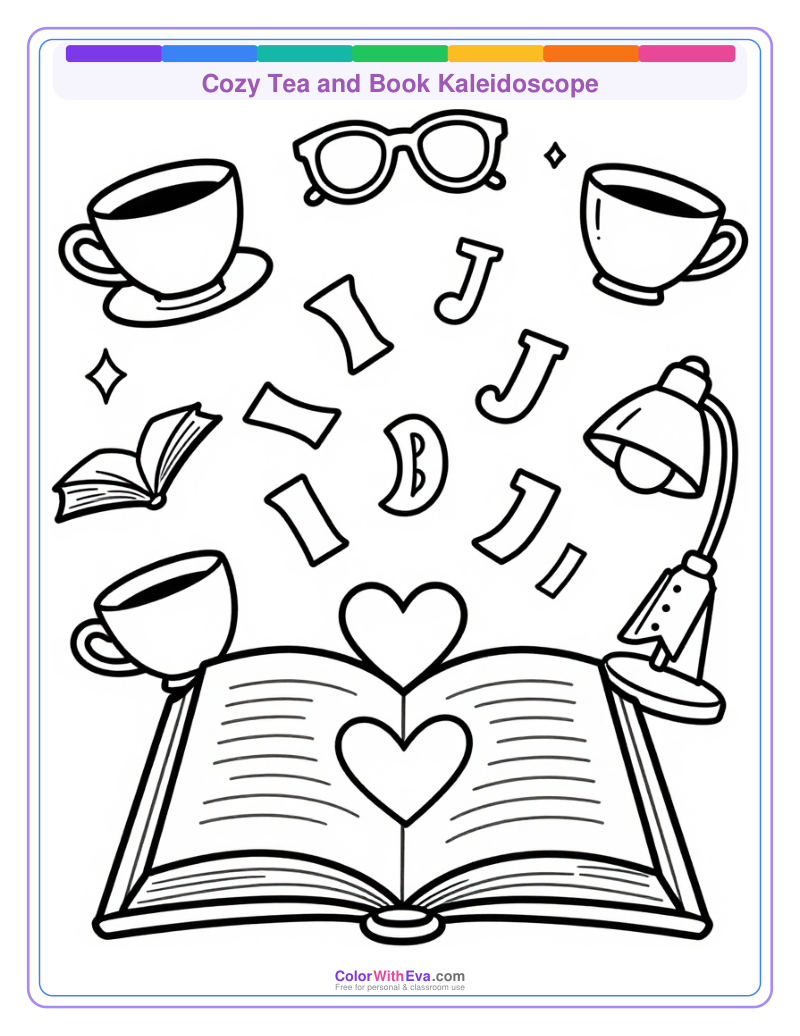 Cozy Tea and Book Kaleidoscope thumbnail