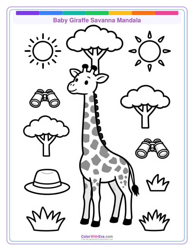 Baby Giraffe Savanna Mandala thumbnail