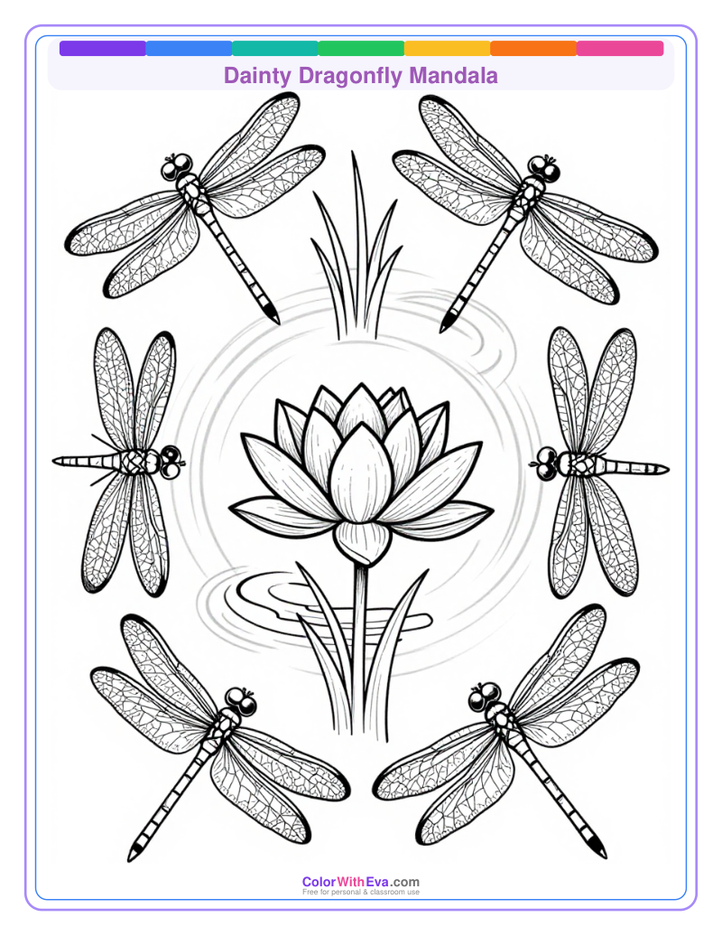 Dainty Dragonfly Mandala preview