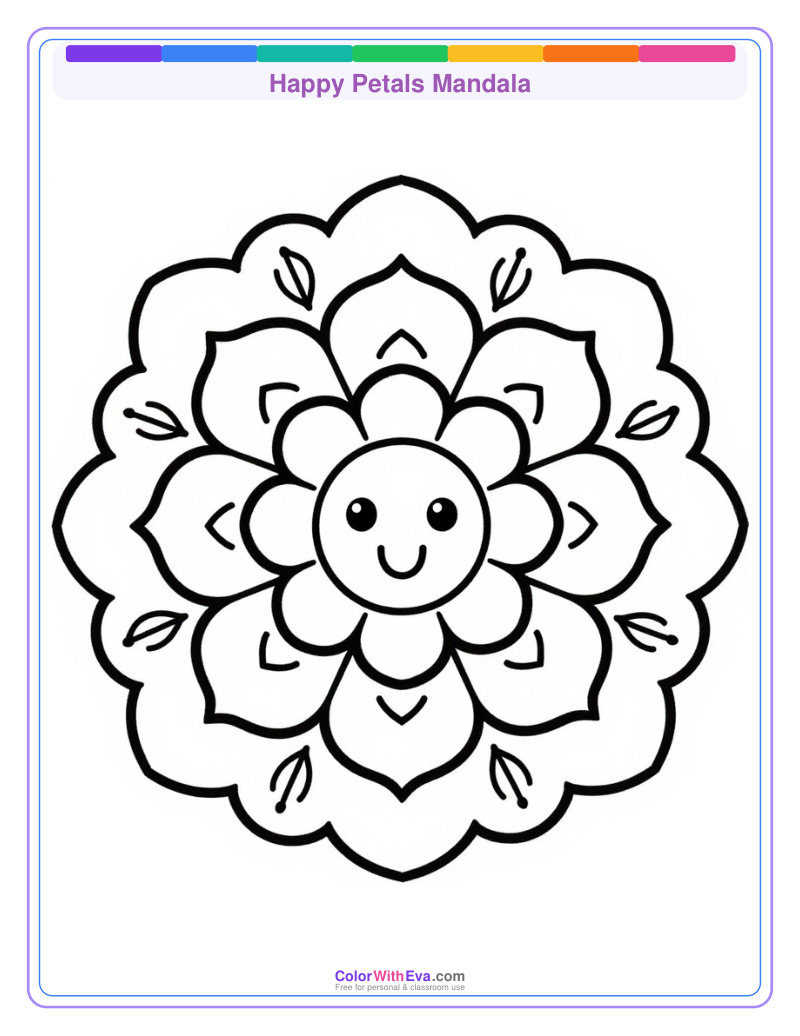 Happy Petals Mandala preview