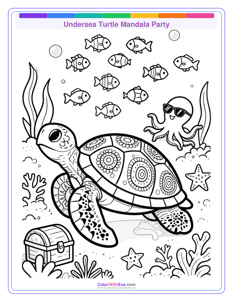 Undersea Turtle Mandala Party thumbnail