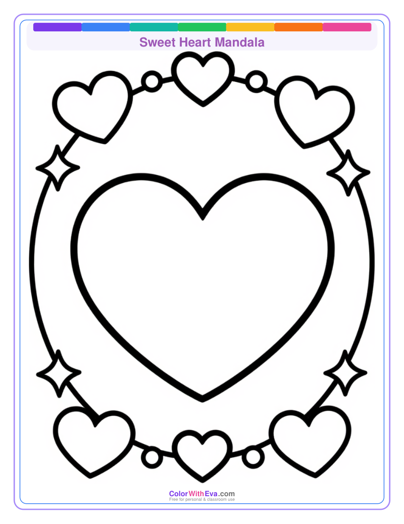 Sweet Heart Mandala preview