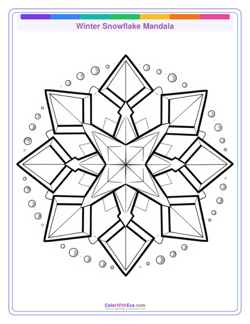 Winter Snowflake Mandala preview