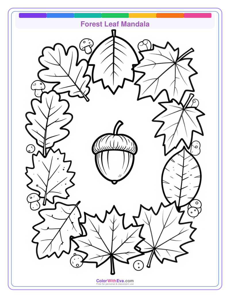 Forest Leaf Mandala preview